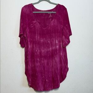 Torrid Women’s Super Soft Knit Pink Tye Dye Blouse Size 2X